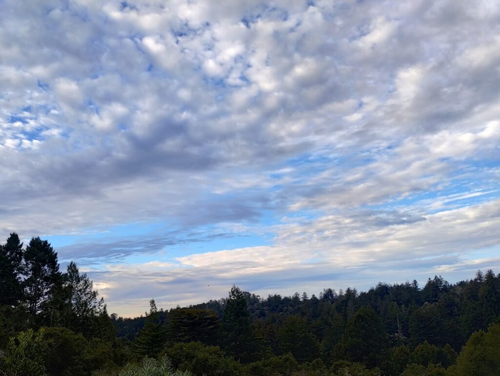 Beautiful clouds over the Aptos Hills