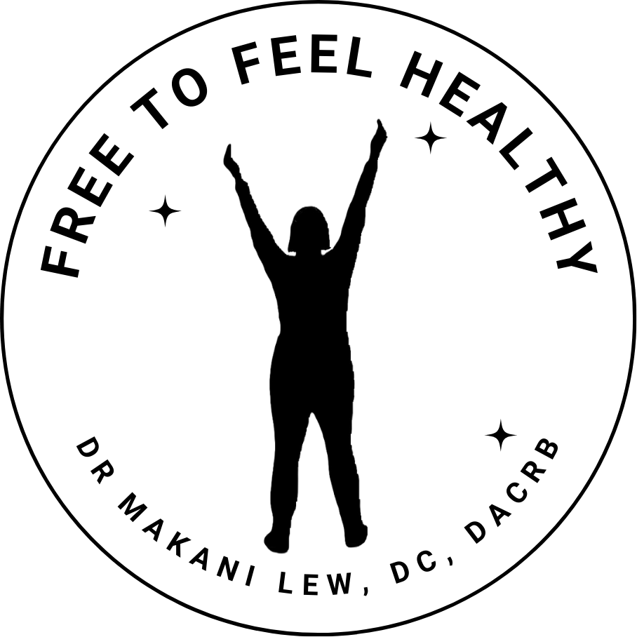 Silhouette of a woman reaching up to the sky with the words "free to feel healthy"